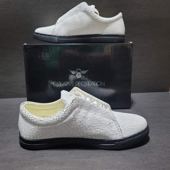 Made in Italy Creative Recreation White and Gold Art Deco Sneakers - Picture 12 of 16